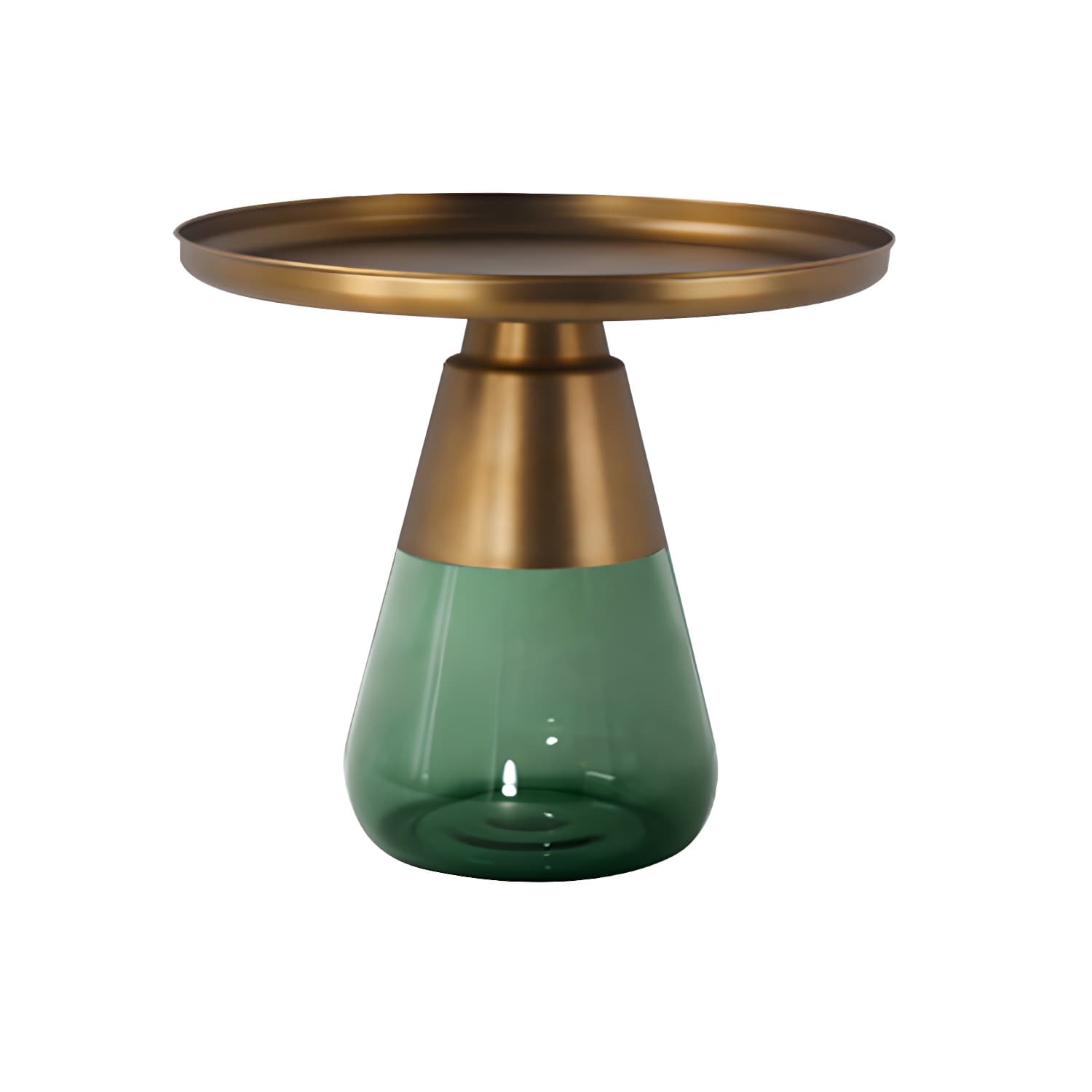 Mid-Century Modern Pedestal Glass Round Storage Single Coffee Table - image 16
