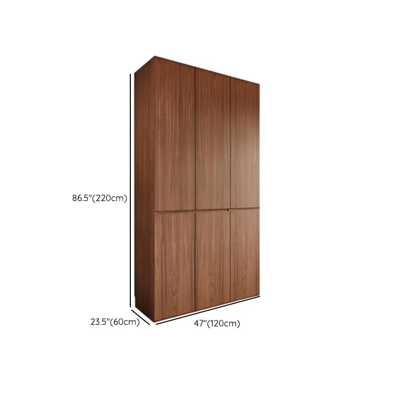 Cocoa Minimalist Natural Wood Wardrobe Closet with Soft Close Door, Interior Shelves, and Clothing Rod - image 21