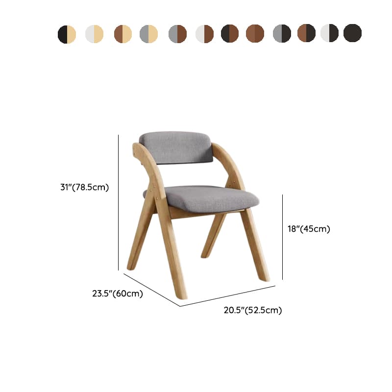 Casual Collapsible Side Chair with Midnight Black/Walnut/Wood Grain Rubberwood Legs and Upholstered Uncovered Back - image 17