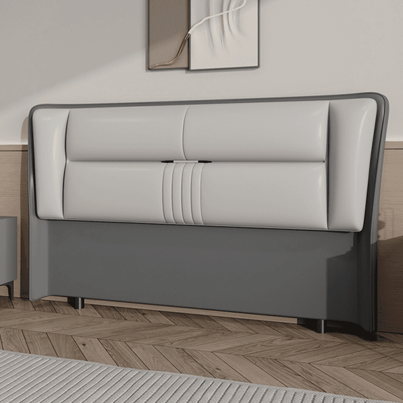 Trendy Wingback Headboard with No Distressing in Natural Wood, Rectangle Shape for Full/Queen Bed with Sponge Upholstery and Standard Height - image 10