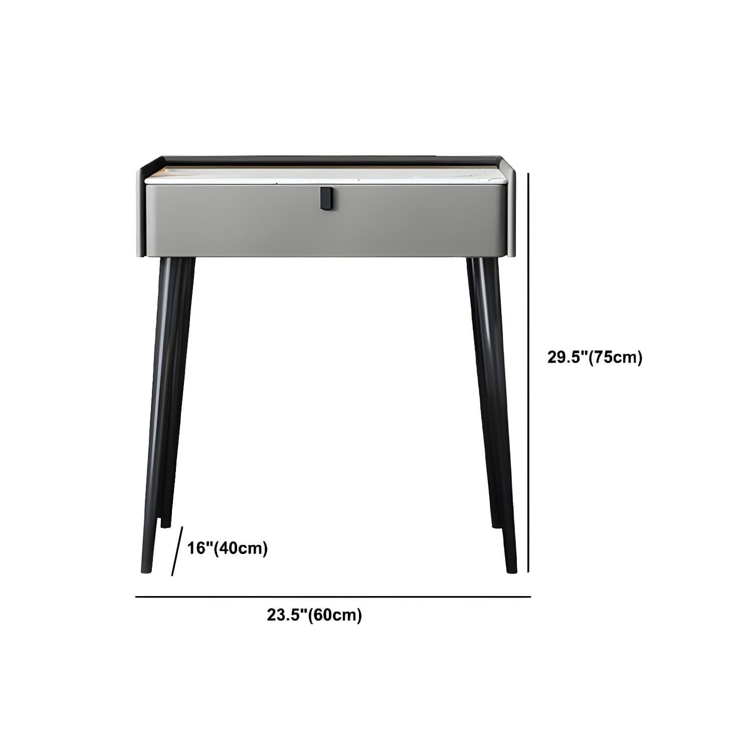 1/3 Drawers Vanity Set with Stool Modern Stone Top Dressing Table - image 14