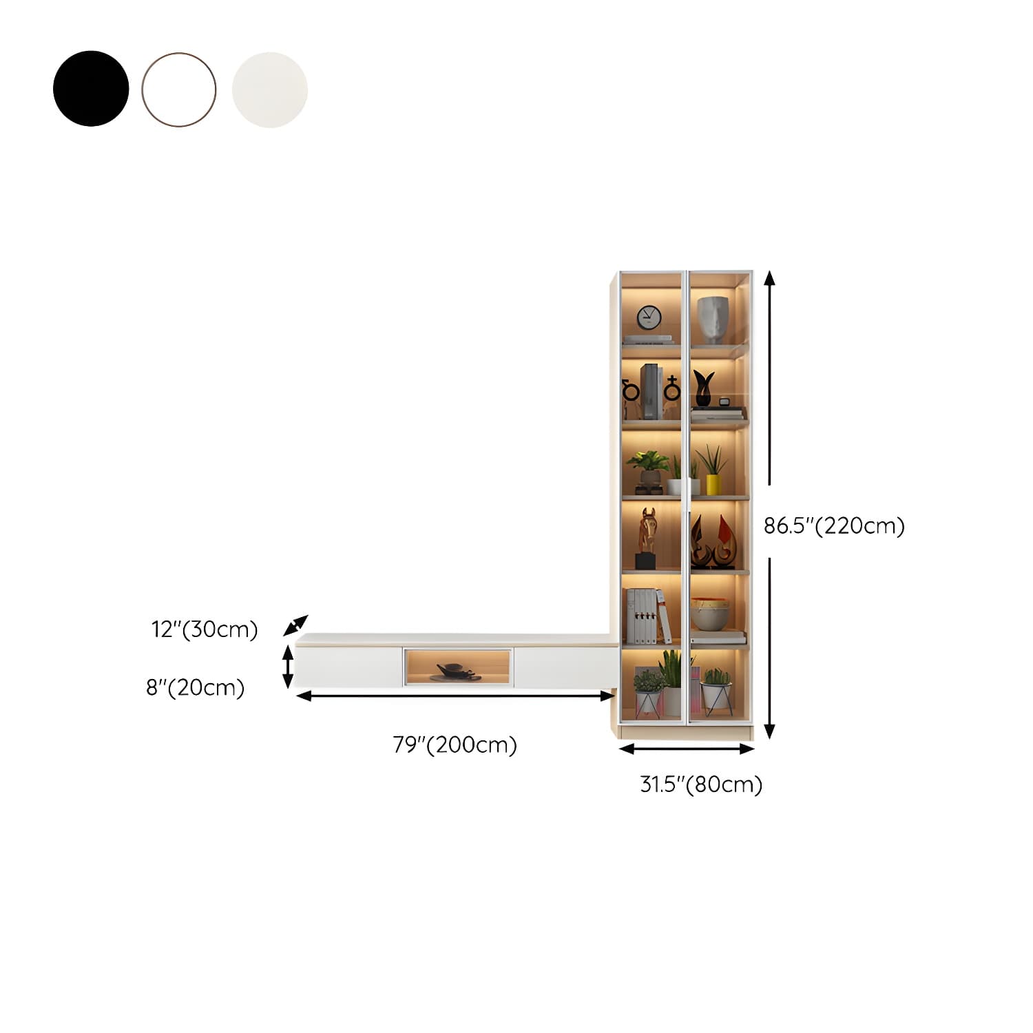 Contemporary with Drawers Stone with Cabinet Solid Wood with Shelves TV Console - image 12