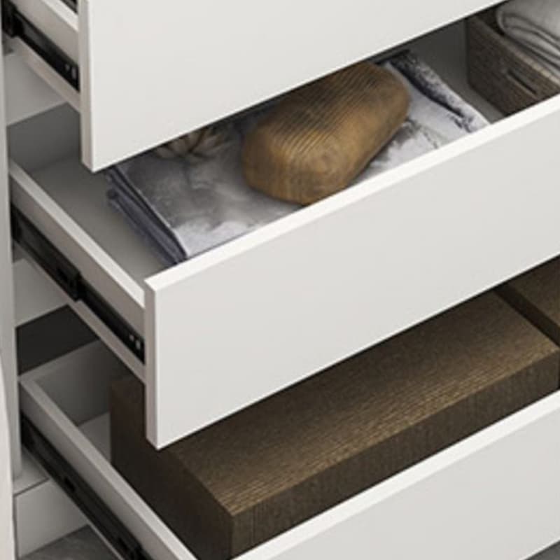 Contemporary Narrow Wood Dresser with Drawers for Living Room - image 9