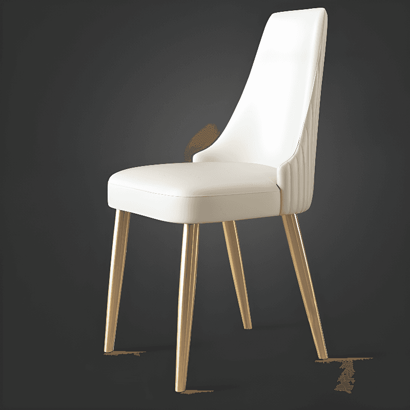 Lavish/Contemporary Upholstered Side Chair with Parsons Back Style and Metal Legs - image 9
