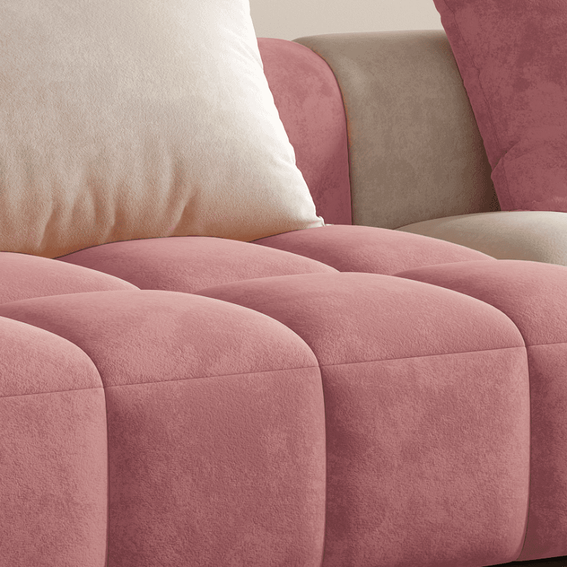 Grey/Lime Green/Ivory Sofa Couch with Concealed Support - image 17