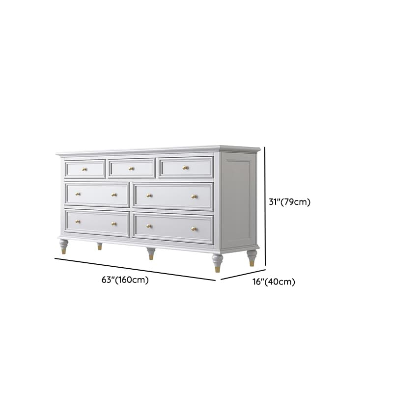 White Simplistic Solid+Composite Wood Double Dresser/Lingerie Chest with 9/8/4 Drawers Horizontal/Vertical - image 12