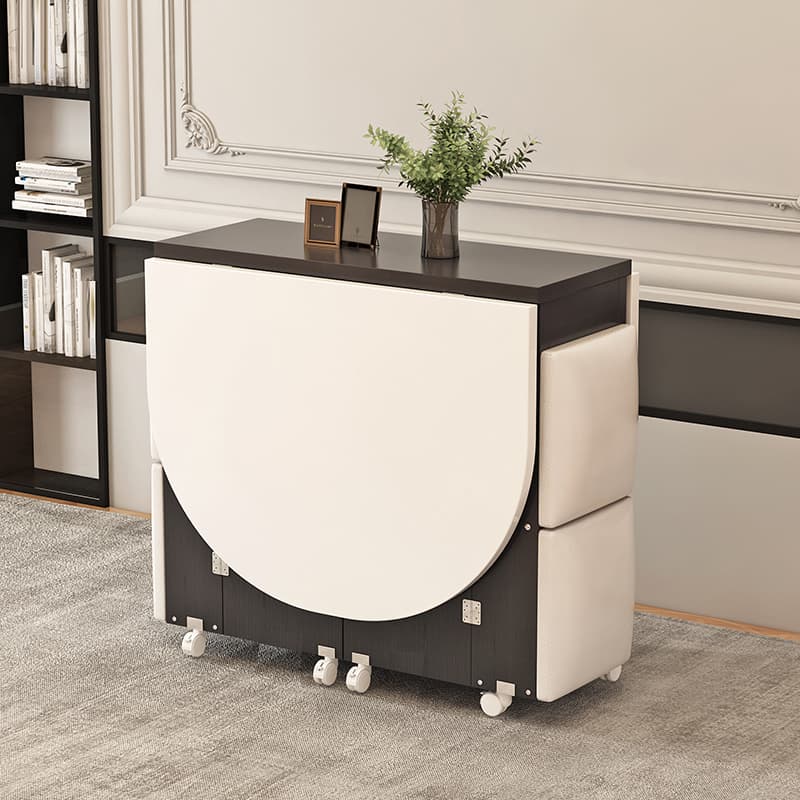 Collapsible Pedestal Manufactured Wood Kitchen & Dining Table 30in by 30in Modern Style - image 11
