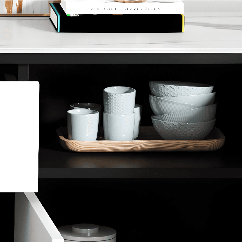 Versatile Sideboard with 2/3 Drawers, Closet Cabinet, Standard/Narrow/Wide Sizes, 3/Two Internal Shelves, Drawer Storage, Manufactured Wood/Stone Countertop, and 4/2/3 Doors - image 13