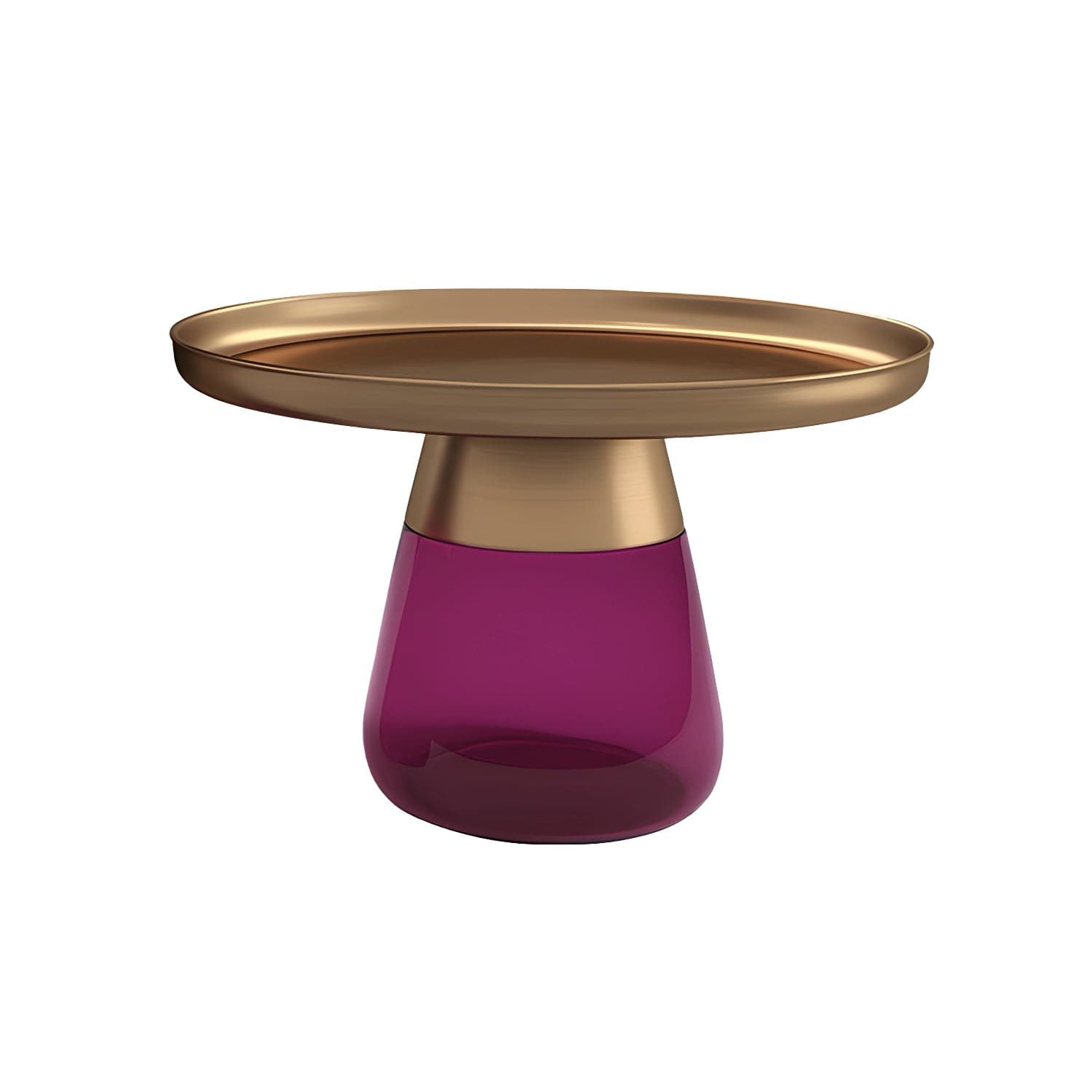 Mid-Century Modern Pedestal Glass Round Storage Single Coffee Table - image 4