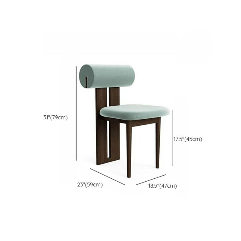 Modern Upholstered Armless Kitchen & Dining Chair, Open Back, Wood Ash, 1 Piece - image 32