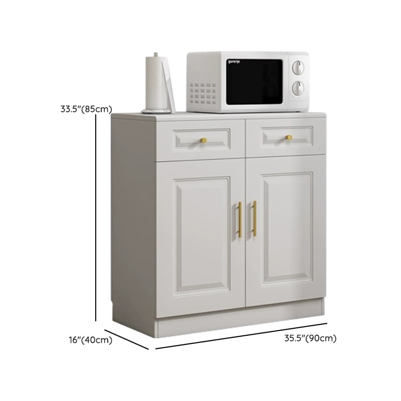 White Modern Wood Sideboard with Drawer and Cabinet with Adjustable Shelves - image 24