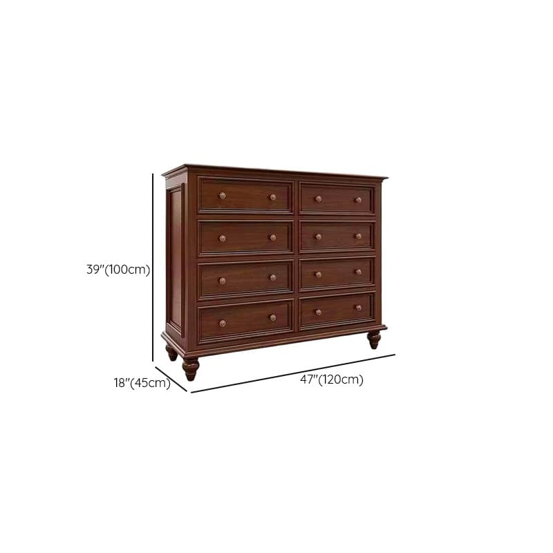 Cocoa Casual Ash Wood Double Dresser/Lingerie Chest with 9/8/6 Drawers, Horizontal/Vertical - image 10