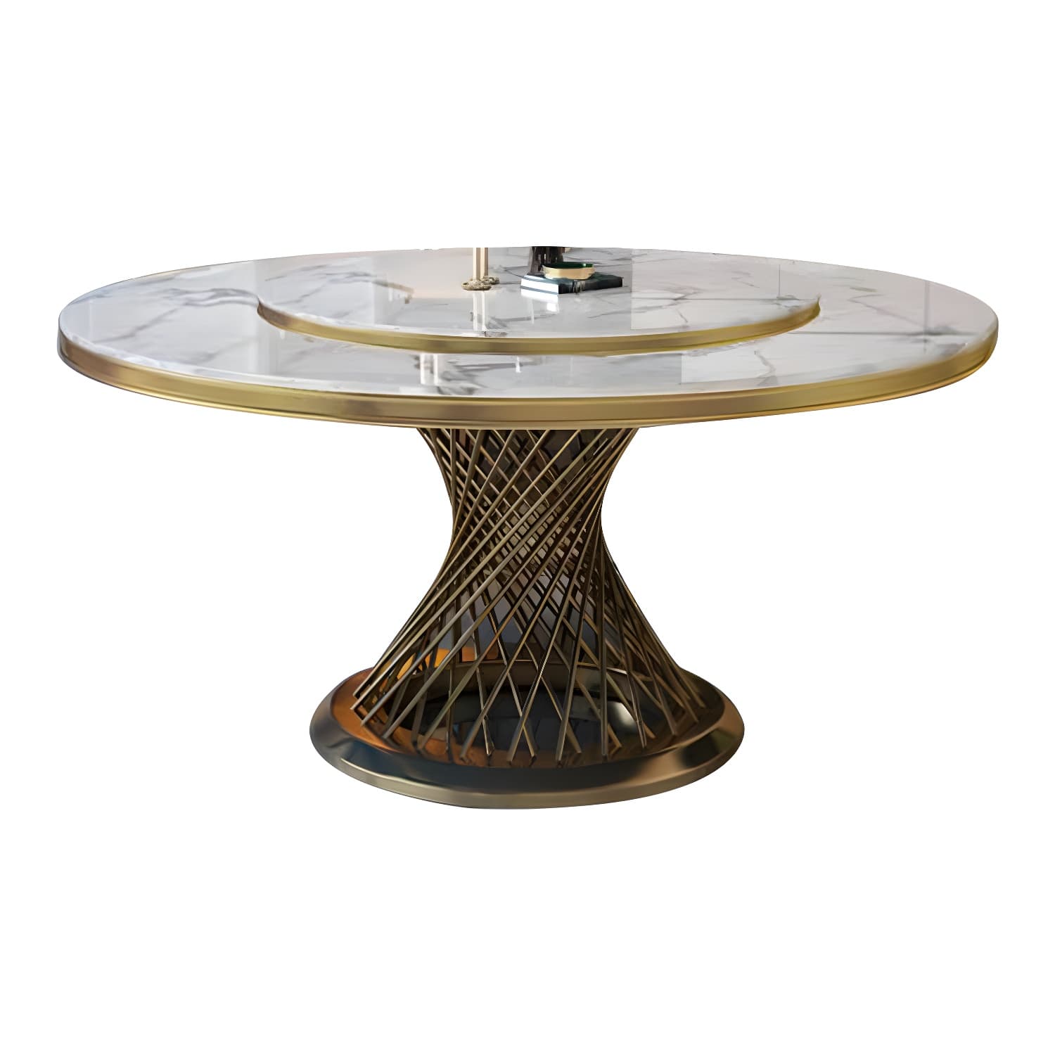 1/5/7/9 Pcs Dining Set with Round Marble Table and Padded Chairs - image 6