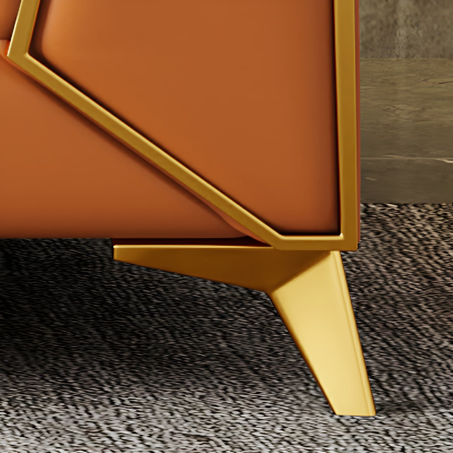 Glam Wood Frame Standard Sofa with Tuxedo Arms in Solid Color - image 18