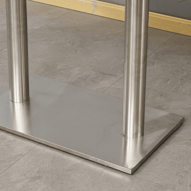 Dining Table Set with Slate Stone Top and Trestle Base, Seating Capacity for 4 People - image 15