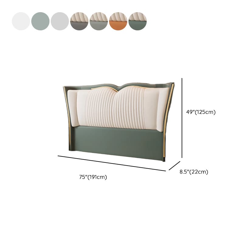 Modern Simple Style Wingback Headboard in Natural Wood for King/Queen/Full Bed with No Distressing, Sponge Upholstery, Free-standing Standard Height - image 14