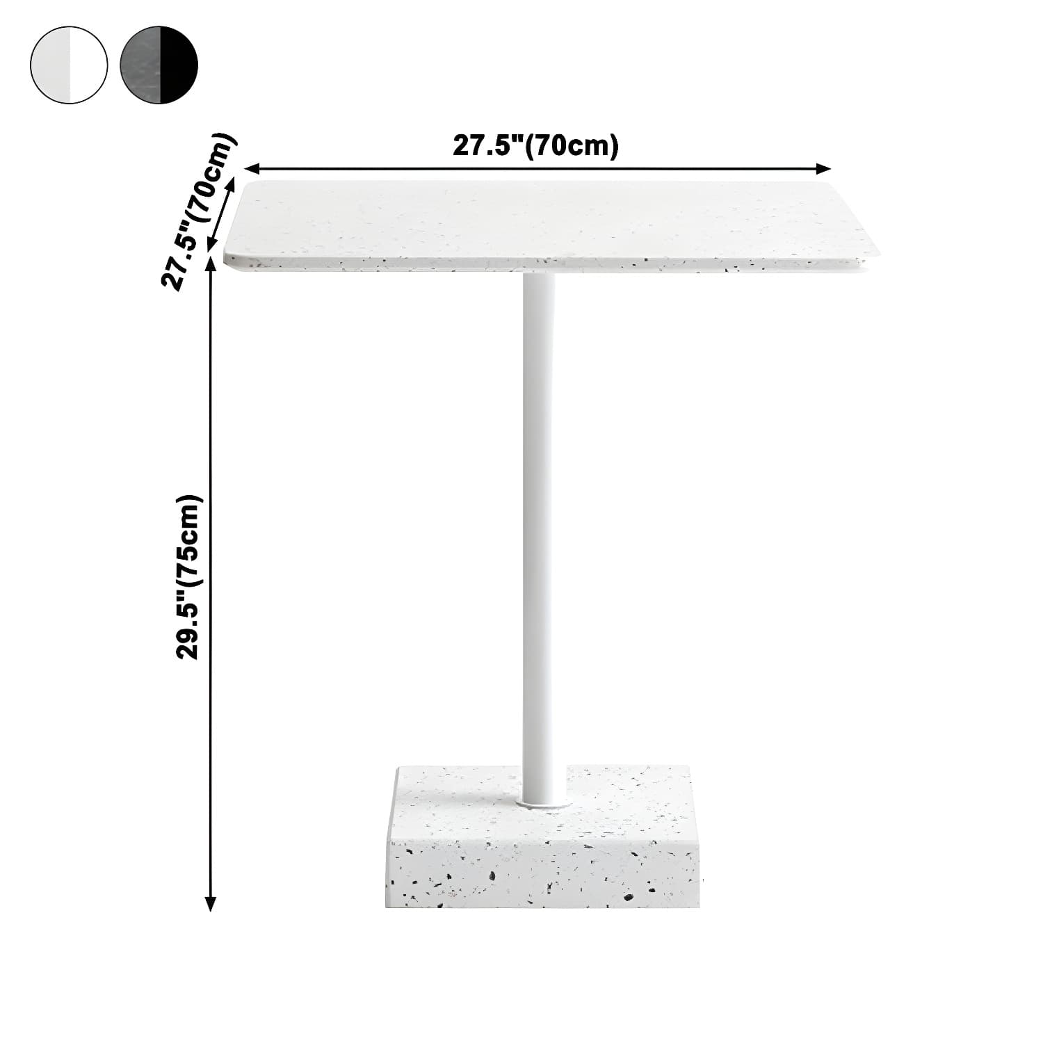 Industrial Style Dining Table Pedestal Casual Dining Site Table for Dining Room - image 22