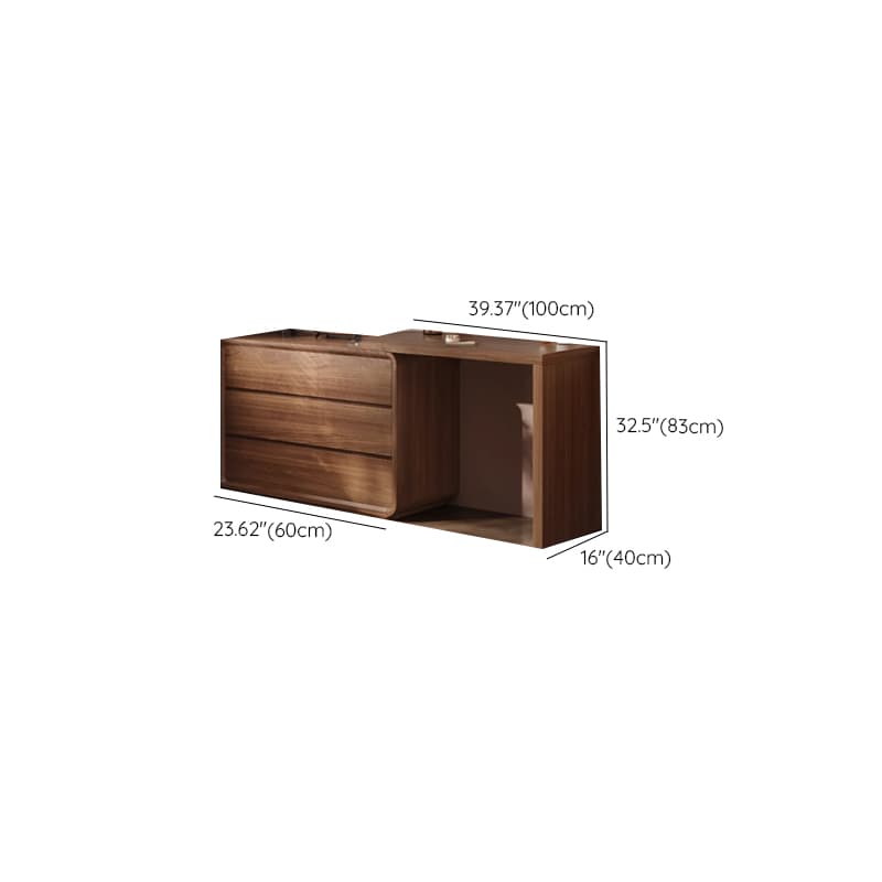 Modish Large/Standard Vanity Set with Natural Wood Table Top, Cream Chair, 3 Drawers/6 Drawers, Light Up Mirror - image 7