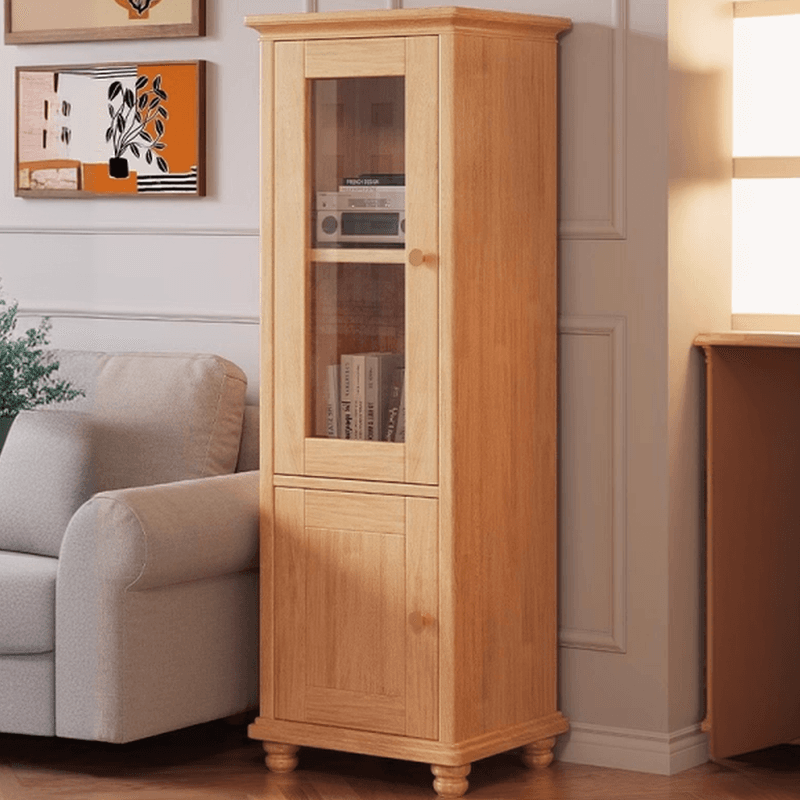 Modern Simple Style Rectangular Accent Cabinet with Closet, 3 Shelvings, Cabinet Knobs, Chalk/Sepia/Wood Color Top, and Stain Resistant Finish - image 7
