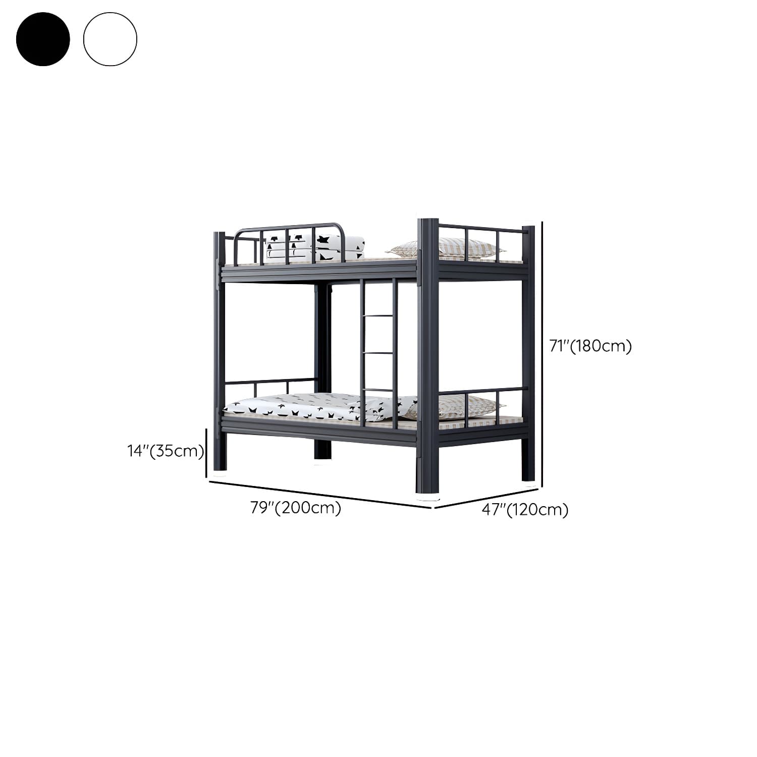 Modern Bunk Bed Dormitory Bedroom Metal Bed Frame with With Headboard and Footboard - image 21
