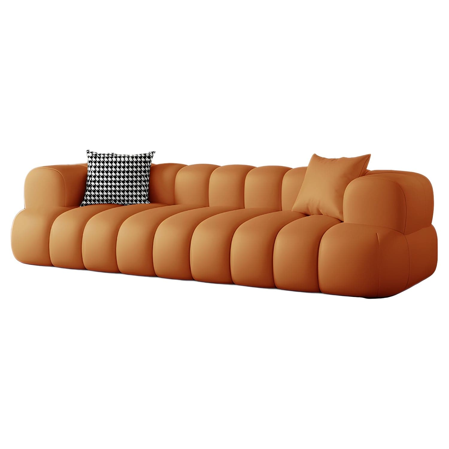 Modern Wood Frame Sofa with Tuxedo Arms and Solid Color Upholstery in Standard Size - image 8