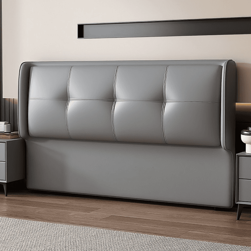 Simplistic Style Wingback Headboard with No Distressing, Piled Tufted Rectangular Design for King/Queen/Full Bed, Featuring Sponge Upholstery Fill and Standard Height - image 9