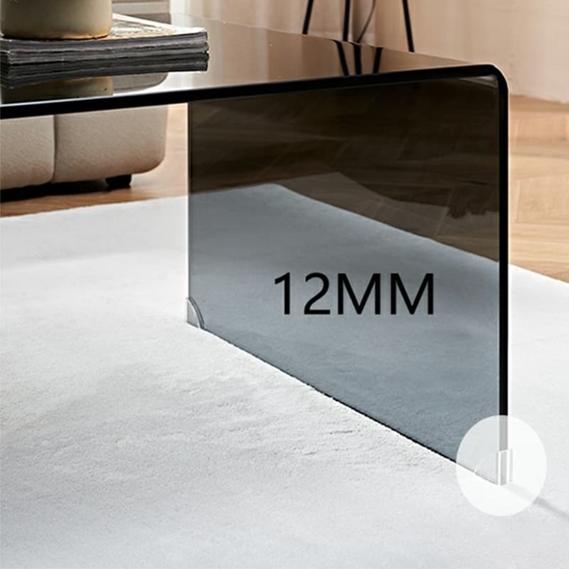Modernism Oblong Cocktail Table in Glass with Sled Base for Living Room - image 11