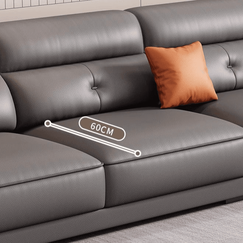 Casual Straight Scratch-repellent Sofa in Dove Grey with Horizontal Orientation, Latex Seat Fill, and Flared Arm - image 6