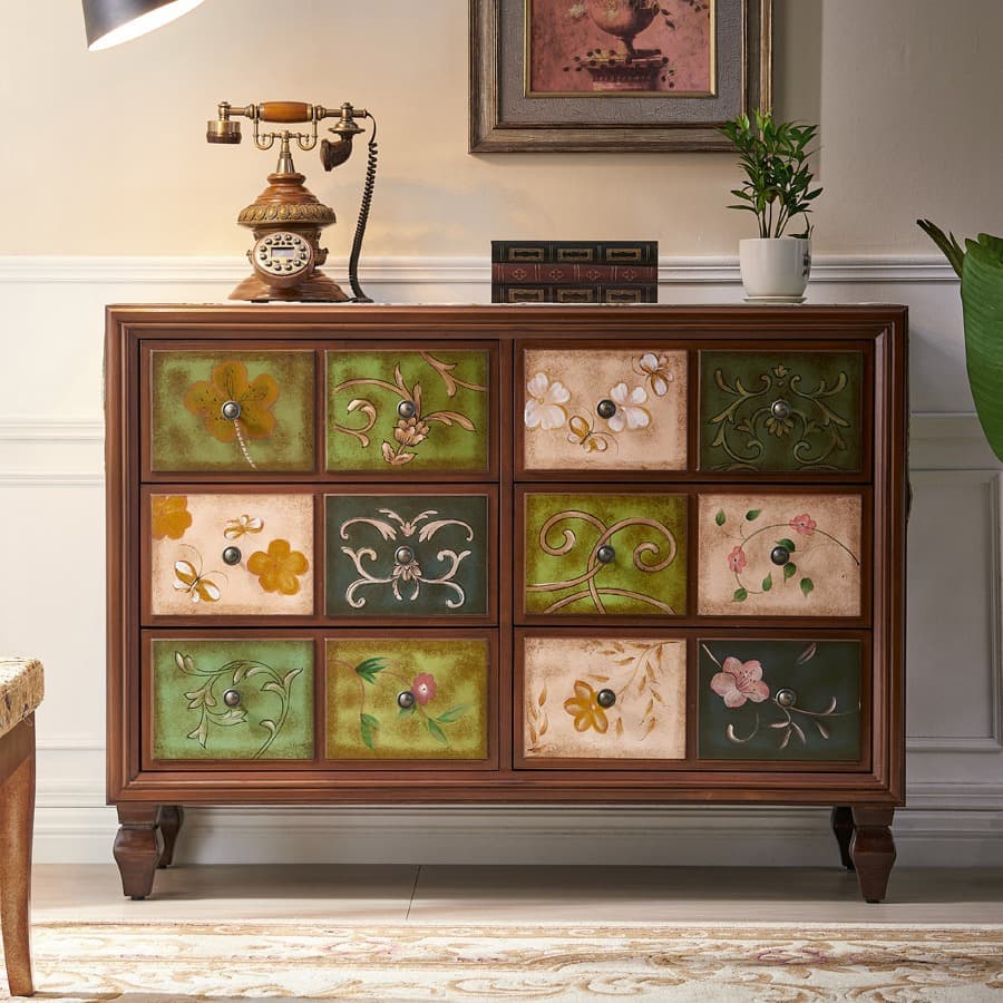 Modern Simple Style Timber Double Dresser/Semainier/Bachelor Chest with 6 Drawers/5 Drawers/3 Drawers Horizontal/Vertical - image 6