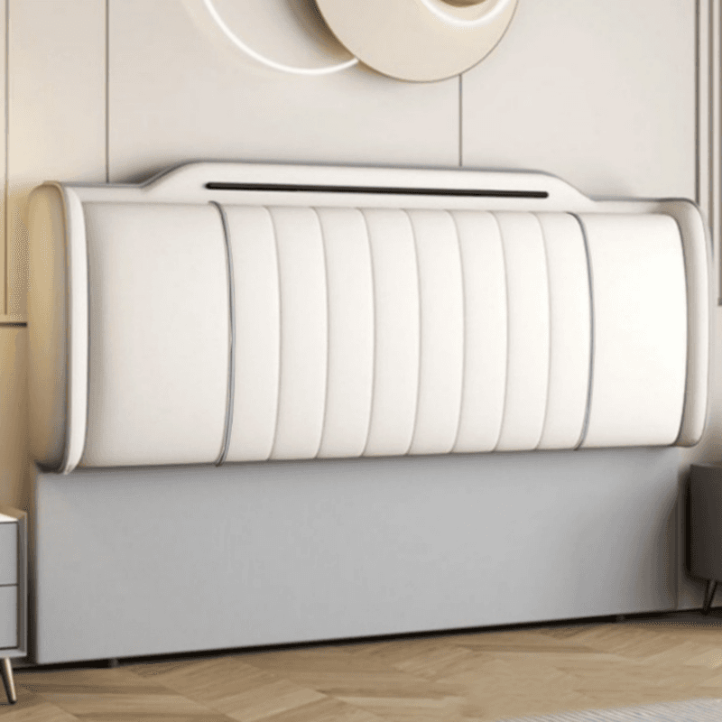 Modish No Distressing Timber Panel Headboard with Rectangle Shape for Full Bed, Featuring Sponge Upholstery and Standard Height - image 8