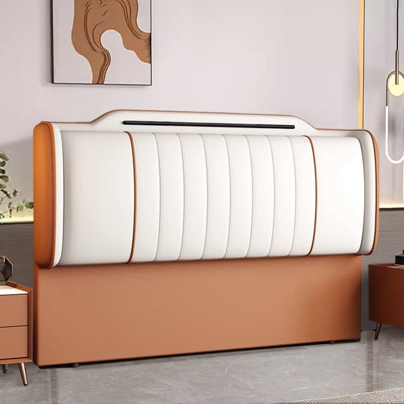 Modish No Distressing Timber Panel Headboard with Rectangle Shape for King Bed, Featuring Sponge Upholstery Fill and Standard Height - image 8