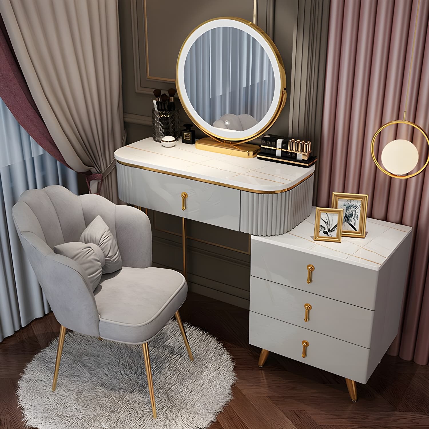 Modern Simple Style Vanity Dressing Table with Drawers for Bedroom - image 4