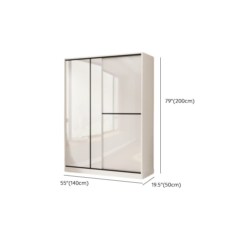 Chalk Modern Timber Self-supporting Wardrobe with Soft Close Door and Clothing Rod, Slipping Mechanism - image 13