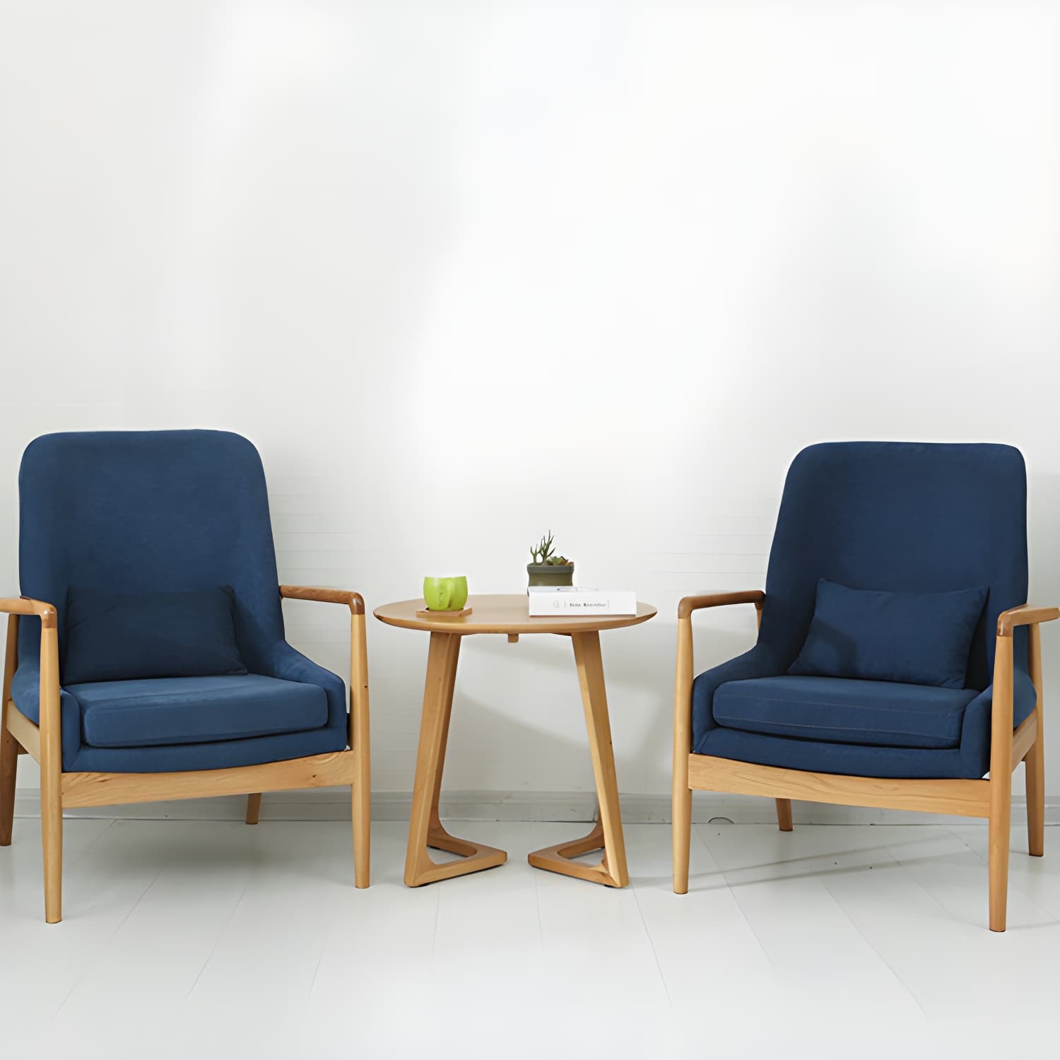 Double Pedestal Oak Solid Wood Dinette Table Modern Style Dining Table - image 10