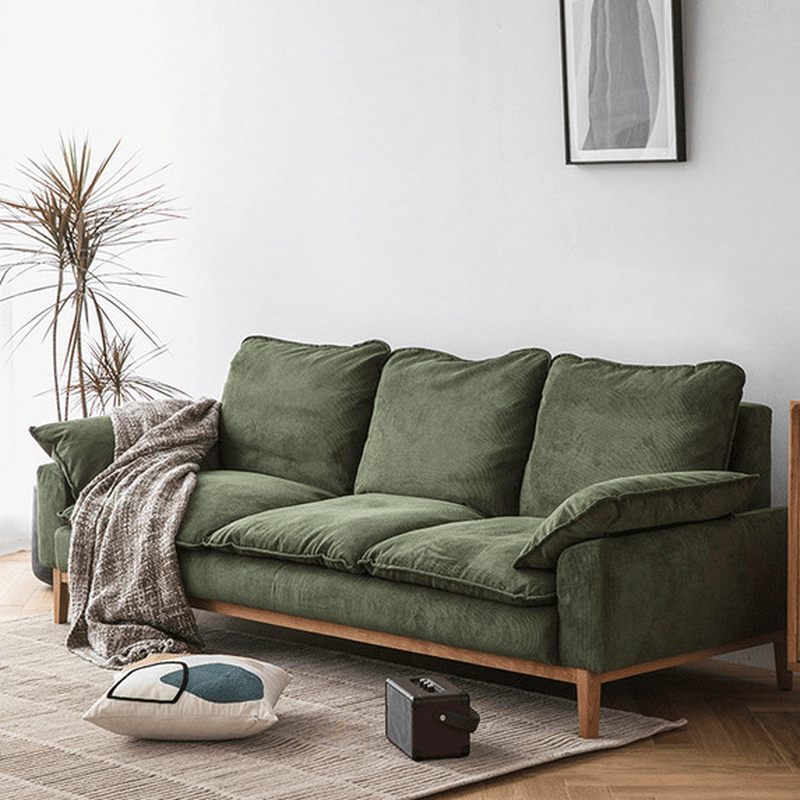 Contemporary Seats 2/1 Person Straight/L-Shaped Horizontal Left Sofa Couch /Chaise with Natural Wood Frame - image 5