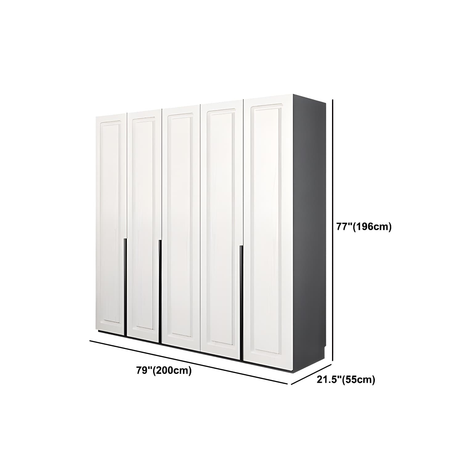 Modern Style Wooden Wardrobe Soft Close Door Wardrobe Closet with Drawer - image 22