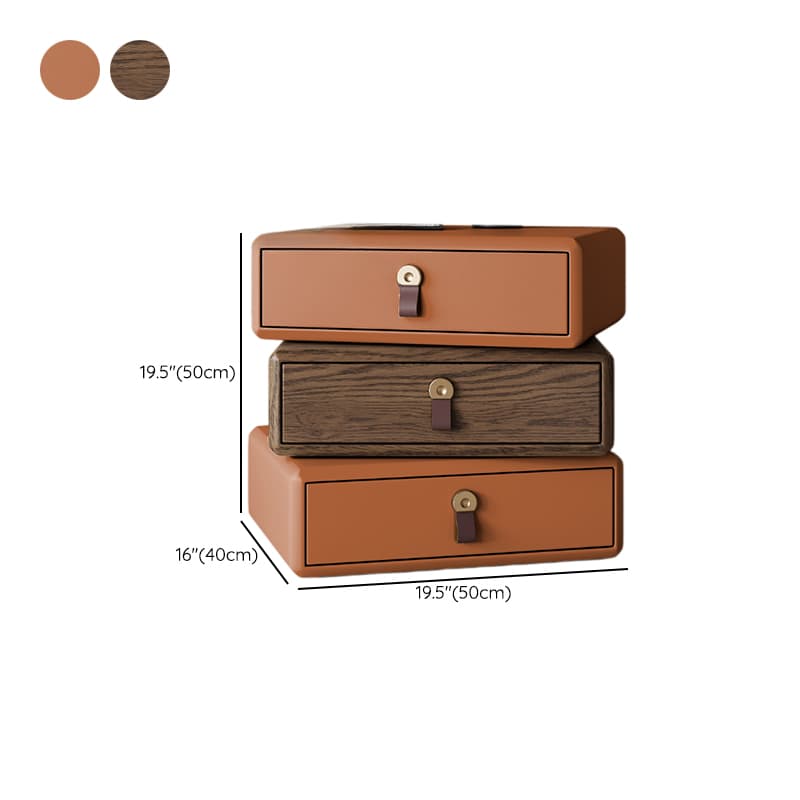 Organic Modern Nightstand With Drawer Organization Featuring 3 Drawers and Pleather Countertop - image 34
