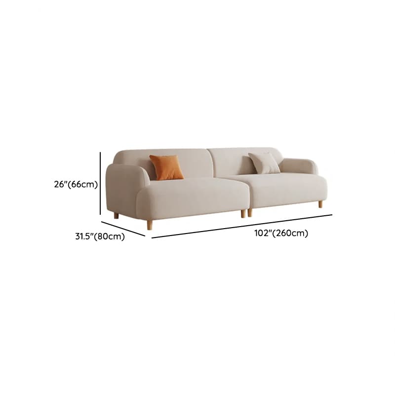 White Flannel Standard Sofa/Loveseat with Armrest - image 15
