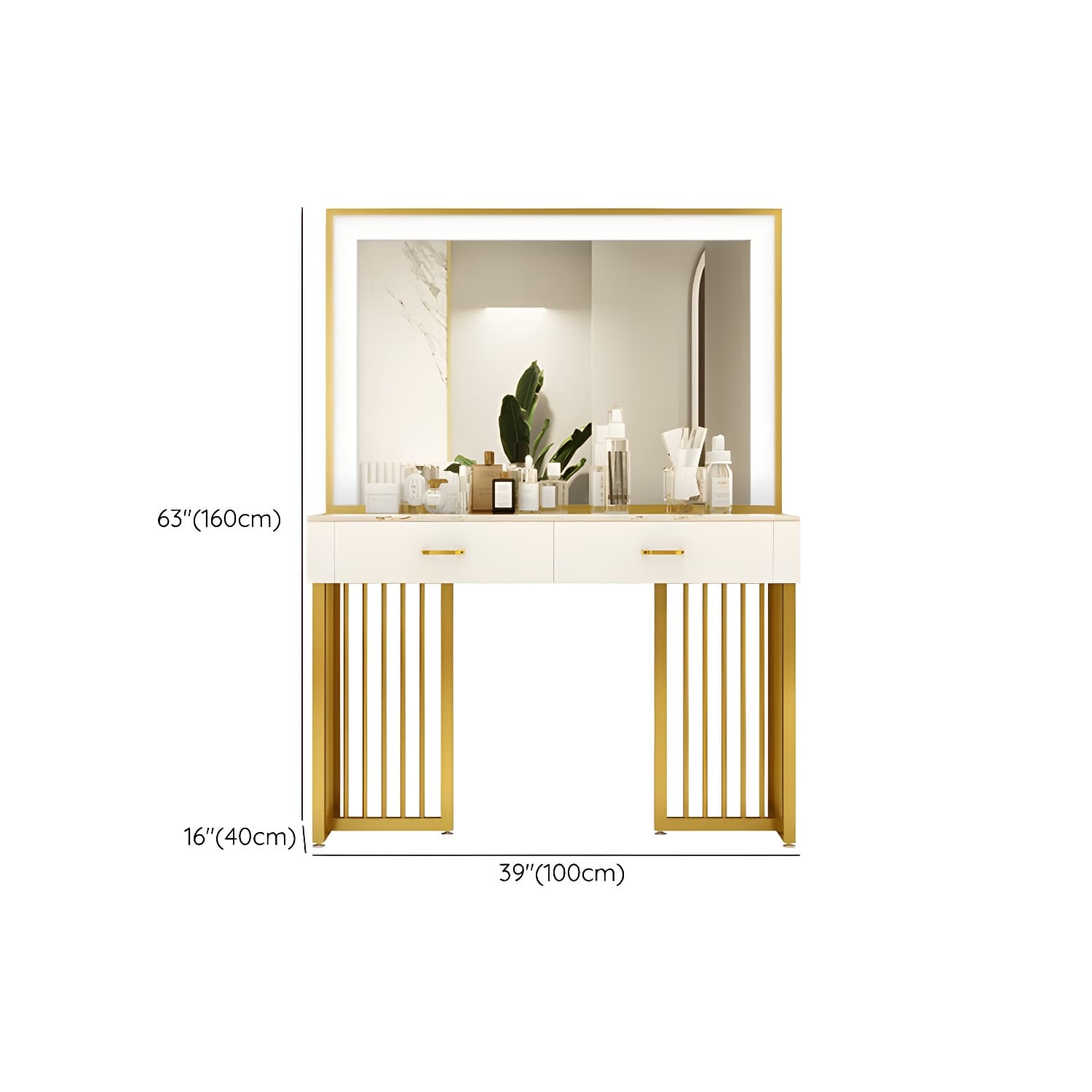 White Contemporary Standard/Large Sintered Stone Light Up 2 Drawers/4 Drawers - image 10