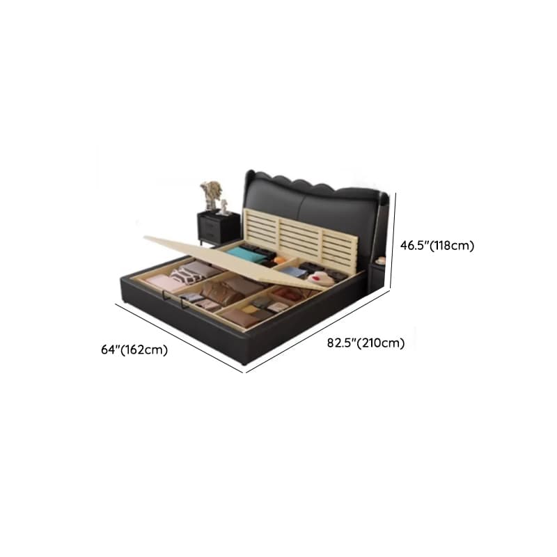 Solid Color Storage Bed/Platform Bed with 2 Drawers in Pine Wood for Living Room - image 12