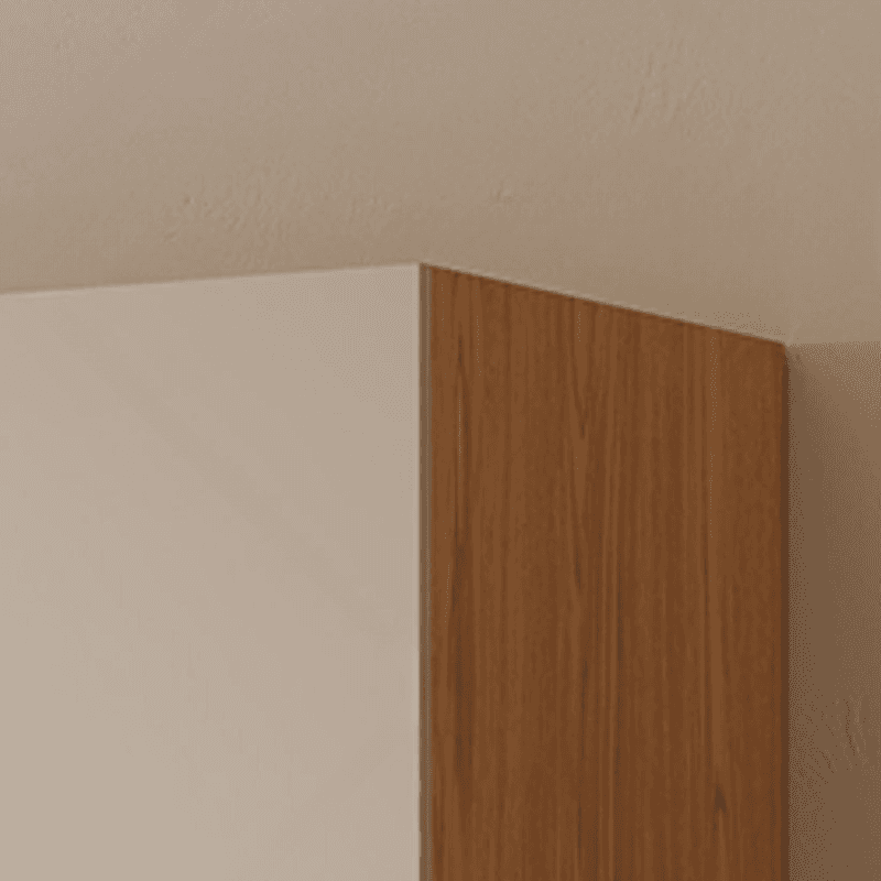 White Minimalist Manufactured Wood Wardrobe Closet with Soft Close Drawer, Soft Close Door, Interior Shelves, and Clothing Rod - image 3