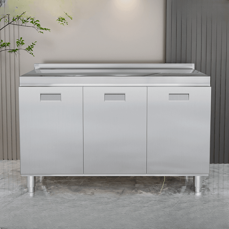 2 Shelves & 4 Doors/3 Doors/2 Doors Silver Metal Standard/Narrow Sideboard with Larder & Hutch