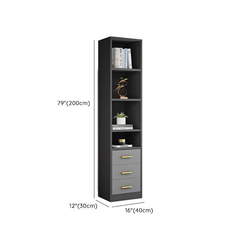 Moisture-proof Scratch-shielded Accent Cabinet with 4 Exterior Shelves, Black Top, Soft Close Drawer, Stain Resistant, and Lighting - image 7