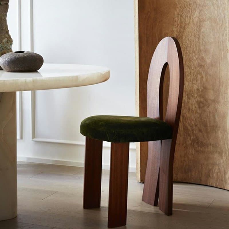 Modern Upholstered Armless Kitchen & Dining Chair, Open Back, Wood Ash, 1 Piece - image 13