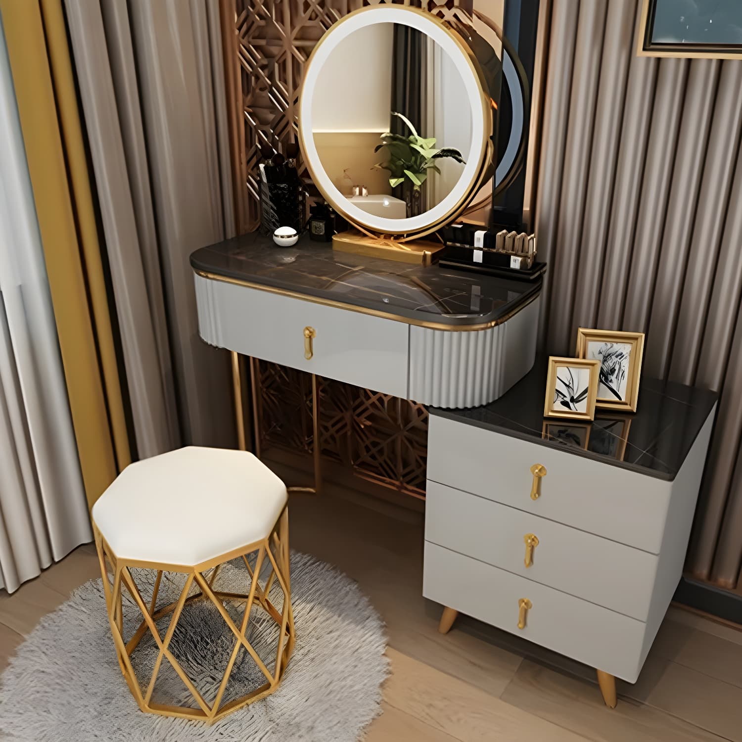 Modern Simple Style Vanity Dressing Table with Drawers for Bedroom
