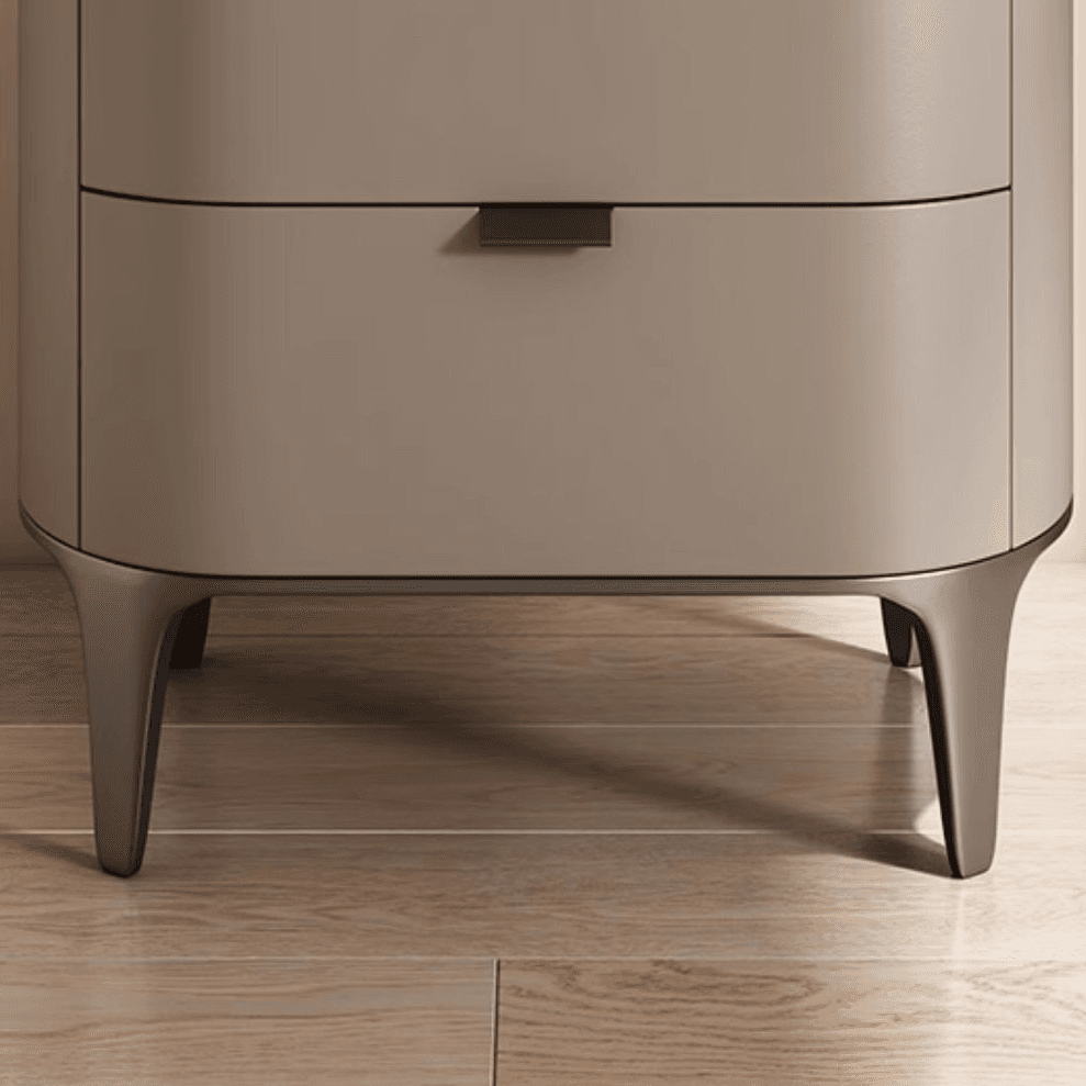 Stylish Drawer Storage Nightstand with 2 Drawers, Lumber Countertop, and Leg - image 13