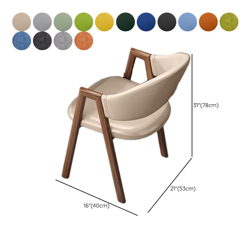 Dining Table Set with Recycled Wood Top and Sleighing Base, Padded Chair with Back and Armrest, 5-piece in Auburn - image 18