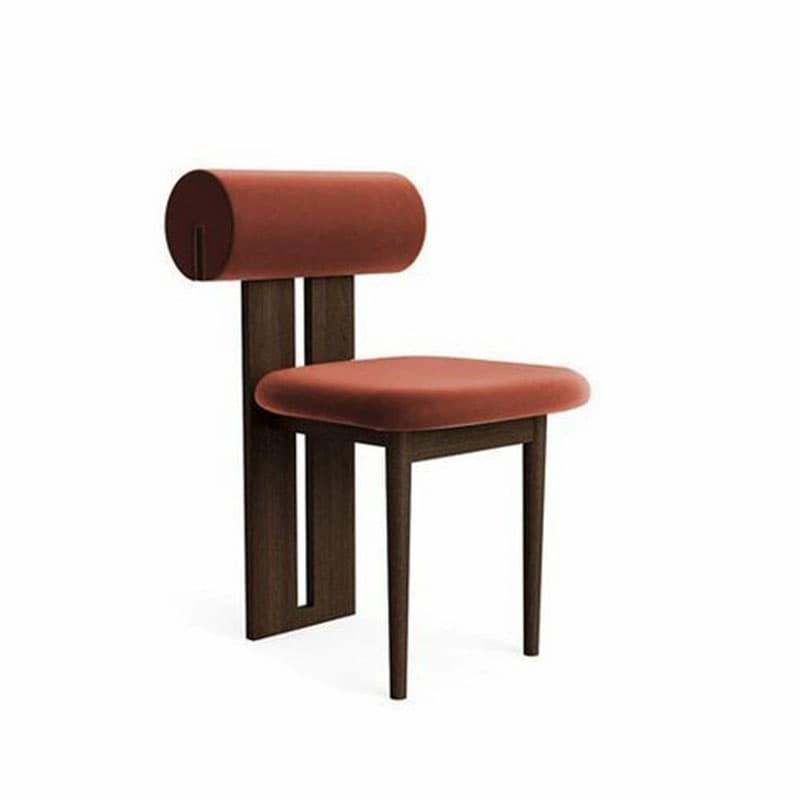 Modern Upholstered Armless Kitchen & Dining Chair, Open Back, Wood Ash, 1 Piece - image 8