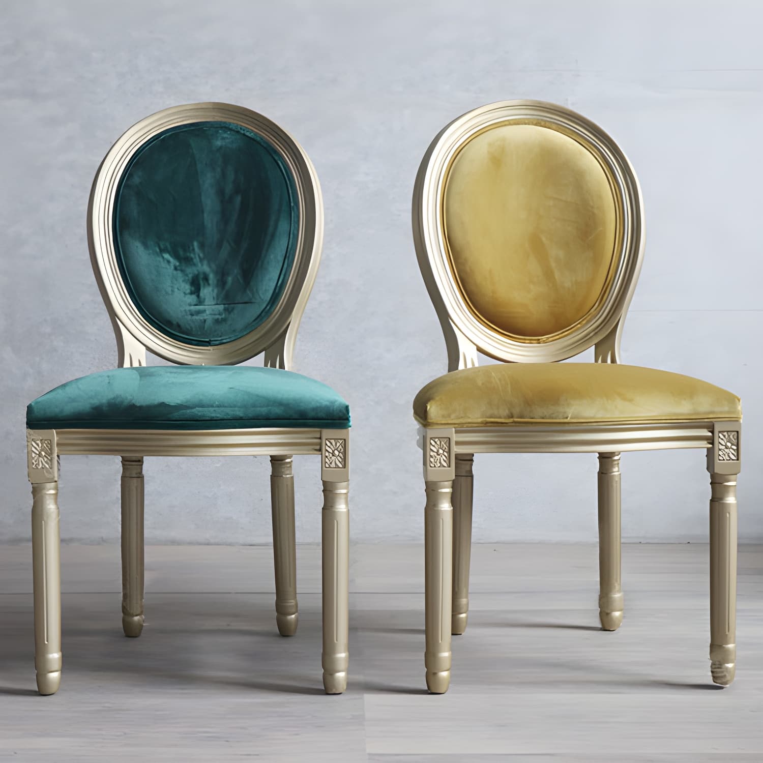 Traditional Velvet Dining Chair 38''H King Louis Back Side Chair with 4 Legs for Restaurant - image 27