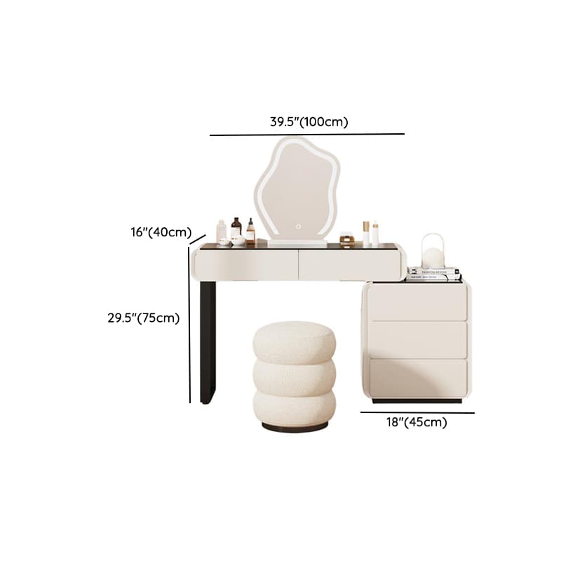 Large/Standard Vanity Set with Vitreous Table Top, White Seating, 8/5 Drawers, Mirror Lights, and Scalable Lighting - image 14